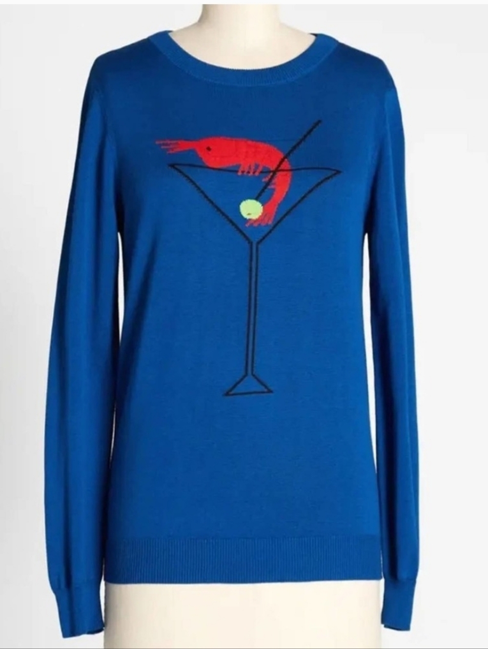 NWT It’s Always Happy Hour Somewhere Shrimp Cocktail Sweater - Picture 2 of 11